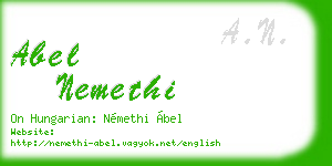 abel nemethi business card